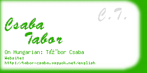 csaba tabor business card